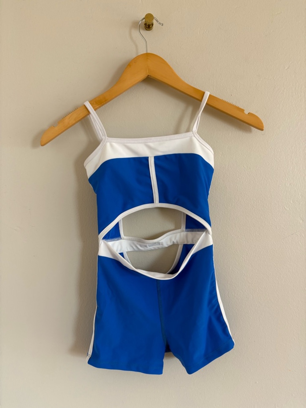 Tiger Friday - CL - Kids Royal Blue and White Cutout Unitard
